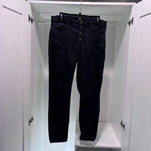 7 for all mankind Women's high waist ankle gwenevere black jeans size 32